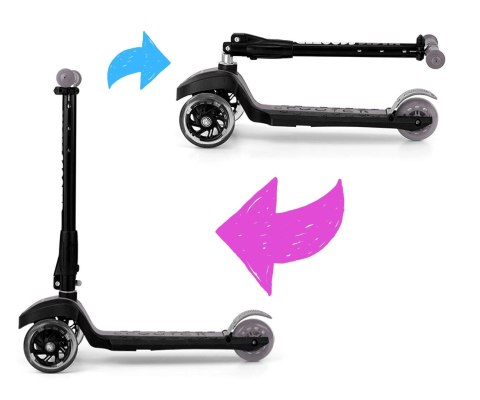 Hulajnoga Trójkolowa Scooter Magic Blue (1591, Milly Mally) LED