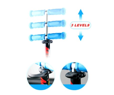 Hulajnoga Trójkolowa Scooter Magic Blue (1591, Milly Mally) LED