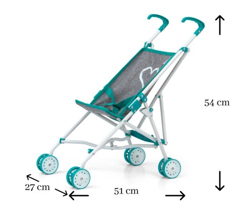 Milly Mally Wózek dla lalek Julia Prestige Mint