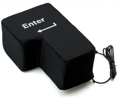 Poduszka antystresowa klawisz Enter XL na biurko do uderzania USB
