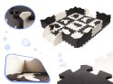 Mata edukacyjna dla dzieci piankowa puzzle kojec 25 elementów 114 x 114 x 1 cm czarna