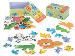 Puzzle w puszce zwierzątka safari 25 puzzli