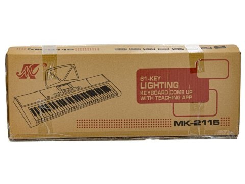 Keyboard MK-2115 Organy, 61 Klawiszy, Zasilacz, Podświetlane Klawisze Keyboard MK-2115 Organy, 61 Klawiszy, Zasilacz, Podświetlane Klawisze