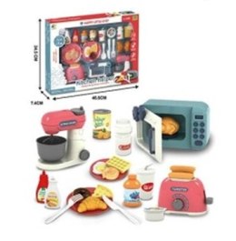 Zestaw Kuchenny: Mikrofala, Toster, Mikser + Jedzenie i Akcesoria - Zabawa w Gotowanie