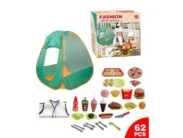 Namiot campingowy dla dzieci picnic z wyposażeniem 62 elementy