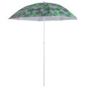Parasol ogrodowy plażowy regulowany łamany 150cm liście UV