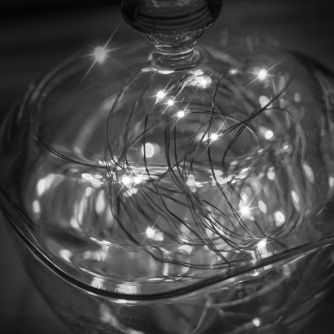 Lampki LED druciki dekoracyjne świąteczne choinkowe 5m 50LED zimny biały