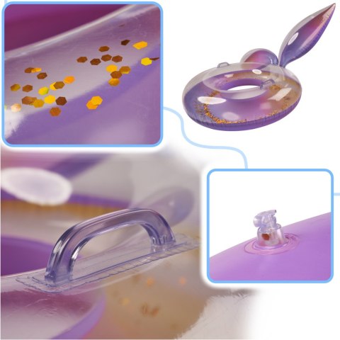 Kółko do pływania koło dmuchane syrena z brokatem galaxy 94 cm XXL max 60kg