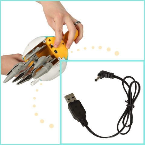 Krab uciekający pełzający czujnik interaktywna akumulator USB zielony