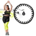 ZESTAW HULA HOP HHW12 BLACK Z WYPUSTKAMI I OBCIĄŻNIKIEM HMS + PAS BR163 BLACK PLUS SIZE