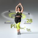 ZESTAW HULA HOP HHW12 BLACK Z WYPUSTKAMI I OBCIĄŻNIKIEM HMS + PAS BR163 BLACK PLUS SIZE