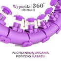 ZESTAW HULA HOP HHW12 VIOLET Z WYPUSTKAMI I OBCIĄŻNIKIEM HMS + PAS BR163 BLACK PLUS SIZE