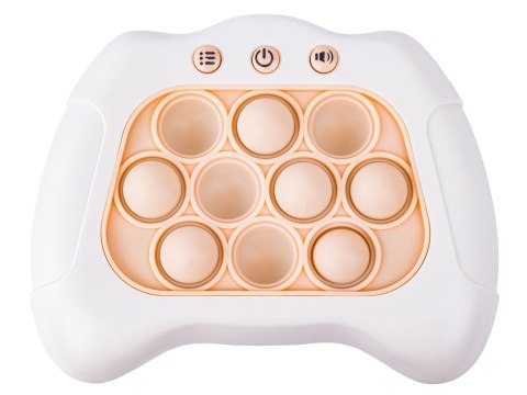 Zabawka Gra Elektroniczna Antystresowa Pop IT Sensoryczna, Wypychanka, Pad, Kontroler BIAŁY