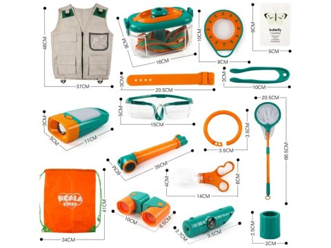 Zestaw podróżnika, małego odkrywcy Siatka Na Motyle + akcesoria