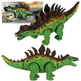 Dinozaur Stegozaur zabawka interaktywna na baterie chodzi świeci ryczy