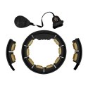 HHM13 HULA HOP BLACK/GOLD Z MAGNESAMI I OBCIĄŻNIKIEM + LICZNIK HMS