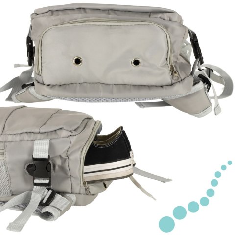 Plecak podróżny bagaż podręczny RYANAIR WIZZAIR USB szary