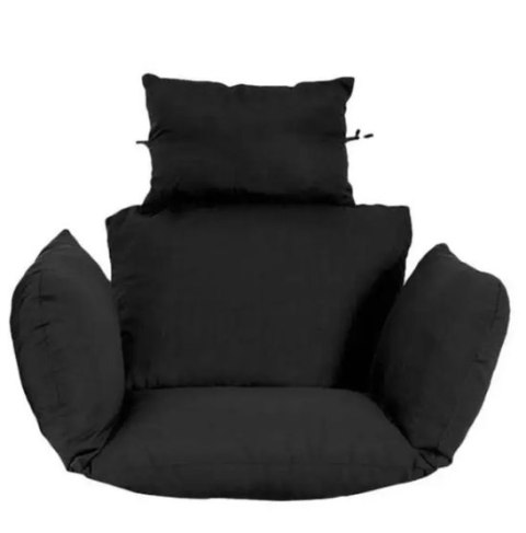 Poduszka LUARO na huśtawkę wiszącą bocianie gniazdo XXL czarna