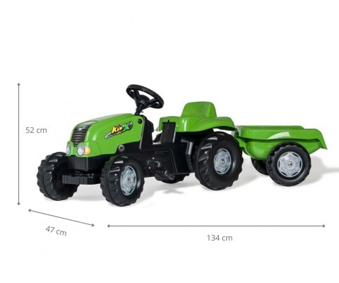 Rolly Toys 012169 Traktor Rolly Kid z przyczepą Zielony Rolly Toys 012169 Traktor Rolly Kid z przyczepą Zielony