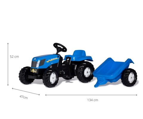 Rolly Toys 013074 Traktor Rolly Kid New Holland Agriculture z przyczepą Rolly Toys 013074 Traktor Rolly Kid New Holland Agriculture z przyczepą