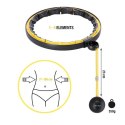 HHM21 HULA HOP BLACK/YELLOW Z MAGNESAMI, WYPUSTKAMI TPE I OBCIĄŻNIKIEM + LICZNIK HMS