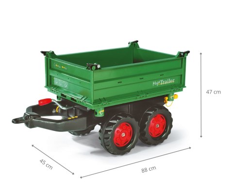 Rolly Toys 122202 Przyczepa Rolly - Mega Trailer Ciemno Zielona Koła 2-osie Rolly Toys 122202 Przyczepa Rolly - Mega Trailer Ciemno Zielona Koła 2-osie