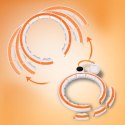 ZESTAW HULA HOP MAGNETYCZNY WHITE/ORANGE HHM21 Z LICZNIKIEM HMS + PAS WYSZCZUPLAJĄCY BR1313