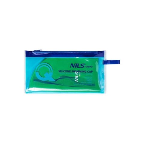 NQC JEDNOKOLOROWY GR02 ZIELONY CZEPEK SILIKONOWY NILS AQUA