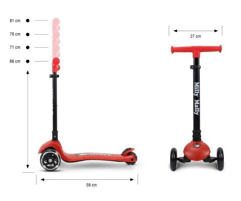 Milly Mally Scooter Sparky Red