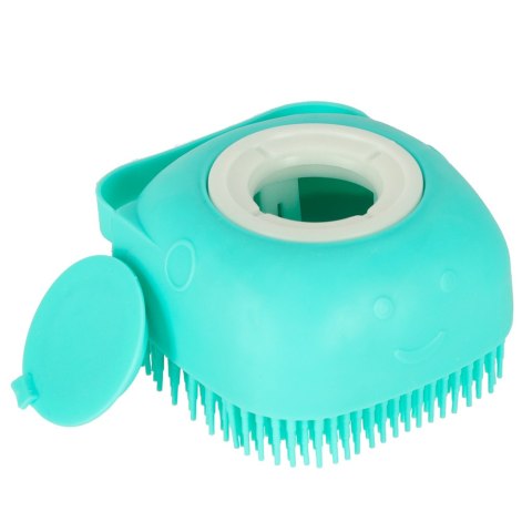 Szczotka silikonowa czyścik myjka do mycia psów kotów z dozownikiem miętowa