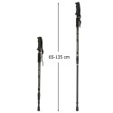 Kijki kije trekkingowe składane spacerowe do chodzenia nakładki 2 sztuki czarne