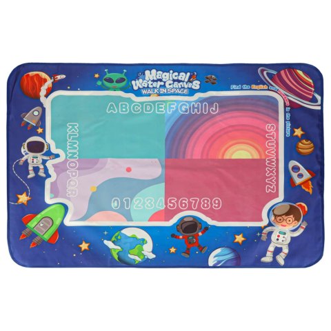 Mata wodna do malowania rysowania wodą mazaki pieczątki szablony wałek 120x90cm kosmos