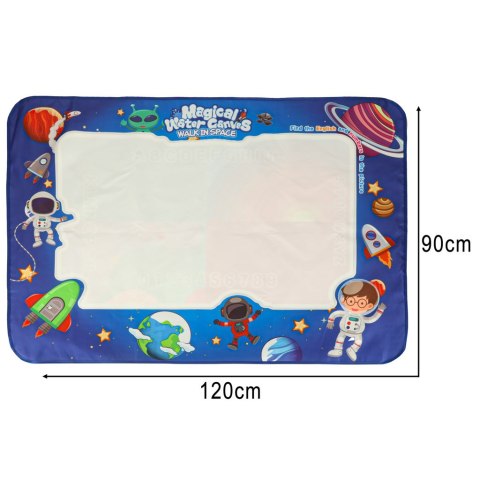 Mata wodna do malowania rysowania wodą mazaki pieczątki szablony wałek 120x90cm kosmos