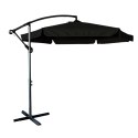 Parasol ogrodowy LUARO duży składany z wysięgnikiem 290cm czarny