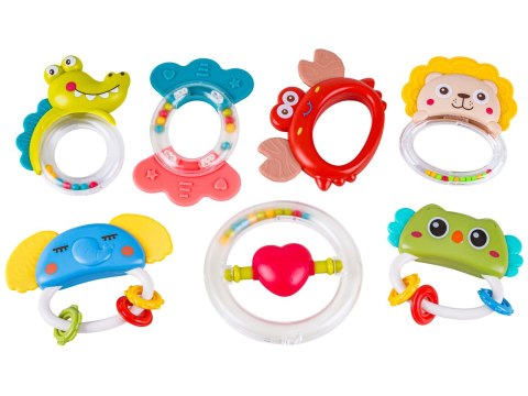 Grzechotka Gryzak 10 szt. Sensoryczna Zabawka Dla Dzieci Zestaw Grzechotek Gryzaków