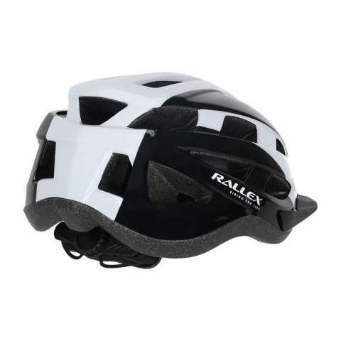 Kask rowerowy na rower RALLEX damski męski regulowany czarno-biały M 54-58cm