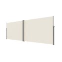 Markiza narożna boczna tarasowa LUARO parawan zwijany 180 x 620 cm beżowy