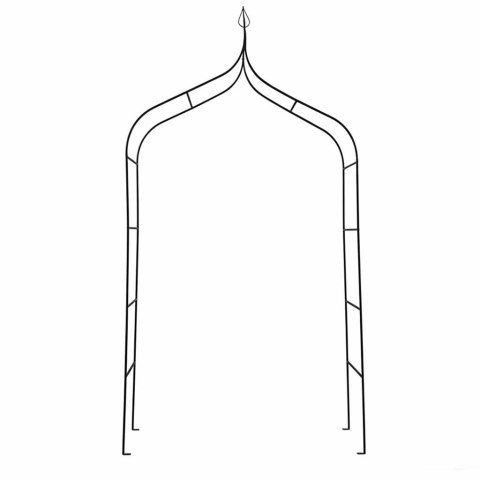 Pergola ogrodowa LUARO metalowa łuk z grotami na róże kwiaty pnącza 265 cm