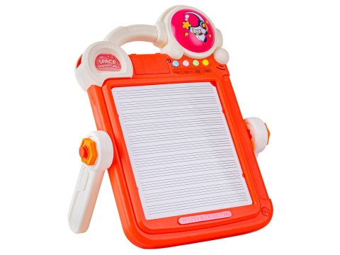 Wielofunkcyjna Dwustronna Tablica 2w1 Zmazywalna Klocki Układanka Edukacyjna CZERWONA