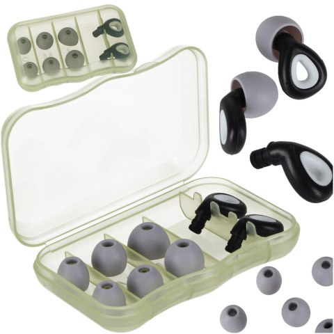 Zatyczki do uszu stopery silikonowe wyciszające redukcja szumów zestaw 3 rozmiary