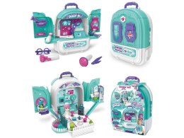 Zestaw Lekarski w Plecaku 3w1 Mały Doktor Walizka Plecak Domek Dla Lalek