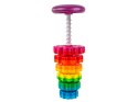 Kolorowa Piramida Sensoryczna Zakręcona Wieża Edukacyjna Krążki Do Układania