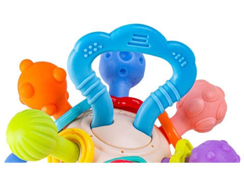 Kolorowa Zabawka Sensoryczna Gryzak Grzechotka Kula Gryzaki Wypustki