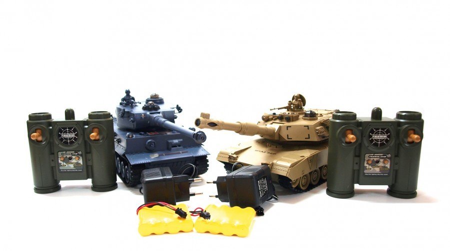 Zestaw wzajemnie walczących czołgów PK German Tiger i Abrams M1A2 1:28