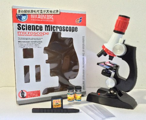 Mikroskop szkolny edukacyjny naukowy 1200x akcesoria