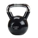 KTC12 BLACK UCHWYT CHROM RADEŁKOWANY KETTLEBELL ŻELIWNY HMS