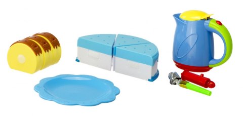 Tort urodzinowy do krojenia na rzepy kuchnia 80 elementów niebieski