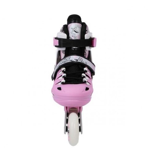 NH10905 4w1 ROŻOWE ROZM. S(31-34) ŁYŻWOROLKI Z WYM. PŁOZĄ HOKEJOWĄ NILS EXTREME