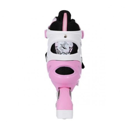 NH10905 4w1 ROŻOWE ROZM. S(31-34) ŁYŻWOROLKI Z WYM. PŁOZĄ HOKEJOWĄ NILS EXTREME